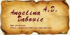 Angelina Dabović vizit kartica